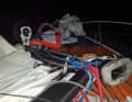 Chaos on deck shortly after the accident, which happened in the dark
