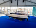 Das größte maßstabsgetreue Yachtmodell der italienischen Mini-Werft ist 4,40 Meter lang und stellt den 47-Meter-Kat „Artexplorer“ dar. Ursprünglich entstand es für den französischen Pavillon auf der Expo in Dubai