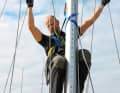 Climbing along makes the helpers' job easier