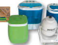 Three electric, two manual: all washing systems are affordable, lightweight and suitable for on-board use