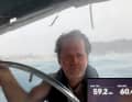 Peter Schmidbauer dans le cockpit pendant la tempête.
