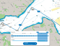 En zigzag vers le but. Très utile : en mode navigation, le logiciel peut calculer des caps croisés en fonction des données polaires.