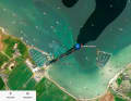 Successful overlay: In combination with satellite images, sea marks and depth contours remain clearly recognisable. At high zoom levels, the aerial image is faded out from a depth of five metres