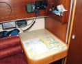 At least it's there: The table offers space for cards, the bulkhead for electronics