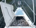Anchoring: there is even space for an electric winch in front of the box lid if required