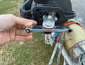 ... previous solution with welded-on threaded sleeves and shroud tensioners. When these broke, the mast was lost
