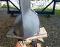 The wood under the keel must be hard. If it breaks, the ship weighs on the supports