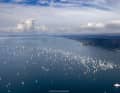 Sea of sails: The Gulf of Trieste after the starting signal for the 13 nautical mile long final race