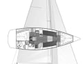 Bavaria 35 Match: Potente Serienyacht. Durch Kielverlust der 42 Match in Verruf geraten, daher günstig | Zeichnung: A. Hoppenhaus