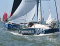 "Monoka" skipper Hendrik Lenz with his Vector "Monoka" and the number 1085.