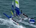 C'est là que les choses se corsent pour l'équipe Germany SailGP et son barreur Erik Kosegarten-Heil.