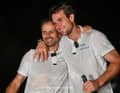 Tom Laperche (r.) and Franck Cammas were delighted with the successful performance at the Transat Café L'Or.