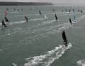 42 Class40 duos could be seen in the fascinating power play in powerful winds.