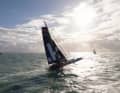 Il trimarano "Koesio" in condizioni difficili.