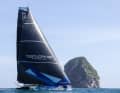 "Teamwork.net" with Justine Mettraux and Julien Villion in the final sprint in front of Martinique's characteristic diamond rock