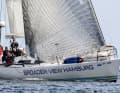 The "Broader View Hamburg" at the finish of the Silver Ribbon of Kiel Week