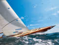 The hallmark of an A&R yacht is missing: the ornamental grommet with spike