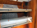 Each sailor had a bunk with a reading lamp and fan for the tropics. The skipper and navigator stayed in their own cabins