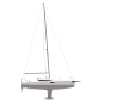 Proportions that suggest performance: The T-keel is almost two metres deep, the rig is positioned far aft