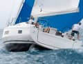 Expansive. The stern is over four metres wide and the hull is flat at the bottom. It is no longer possible without double rudder blades