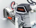An electric outboard motor from Torqeedo is offered as an alternative to the attached combustion engine. The team is working with the manufacturer on a retractable shaft motor. There will be no inboard motor