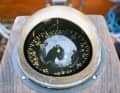Signpost: The compass is enthroned on a solid pillar in the centre of the cockpit, where the helmsman has a good view of it. Navigation electronics only exist on board in the form of a tablet and instruments on the mast