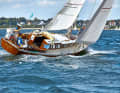 The 5-KR yacht copes well with the short, steep Baltic Sea wave, not least because of its low weight