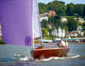 Under the large gennaker, the vessel, which weighs only 3.5 tonnes, accelerates well