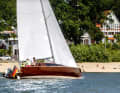 The boat is designed for the Elbe home waters - the Wadden Sea and Baltic Sea are other typical destinations