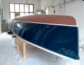 Final spurt: The smooth finish of the underwater hull was only achieved at the second attempt, here already with copper coating