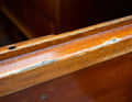 The scratches on the edges of the companionway are easy to repair