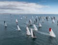 But there was more going on on the water: 90 minis on the first few metres of the stage to La Palma