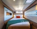 Light, air and plenty of space in the aft cabins too. The berths are just under 1.60 metres wide and almost rectangular