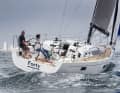 Graceful lines. The rather slender stern, the moderate deck step and comparatively little freeboard are typical of Alan Johnstone's designs