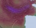 The situation in the Bay of Biscay on Monday evening.