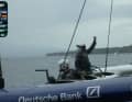 Immediately afterwards, helmsman Erik Kosegarten-Heil raised his fist to the grey sky above Geneva.