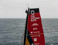 Rosie Kuiper repairing the mast