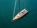12 metres long, but only 3.40 metres wide. The bird's eye view shows the slender, seaworthy lines
