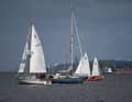 Sailing friends escort the "Gegenwind" on the final stretch.