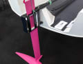 The T-foil on the rudder provides the necessary lift at the stern