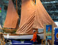 Cotre à voile traditionnel au Classic-Forum lors du salon boot à Düsseldorf.