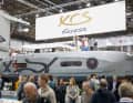 Interessanter Sonderling. Der Excess 11 war als einziger Fahrten-Katamaran auf der Messe in Düsseldorf aufgestellt.