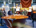 Bateau à moteur lors du Classic Forum au salon boot à Düsseldorf.