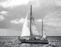 Mit ihrem Sperrholz-Trimaran „Ultima Ratio II“ ersegelte von Heister im Passat Etmale von 270 Seemeilen