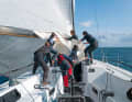 Handling the huge sail surfaces requires full attention and a lot of practice