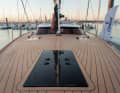 The foredeck of the Contest 50 CS is flush, as are the hatches