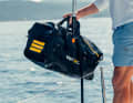 Bag overboard! The drybags stay dry inside, no matter what happens