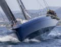 Almost a flying carpet: The 30.48 metre long Verdier design with its full bow and undulating leading edge sweeps over choppy waters and small seas.