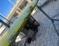 The badly battered rudder of the "Signforcom"