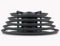 The lids and handles are also available in black. The handles are folded down so that the lids can also be stacked to save space